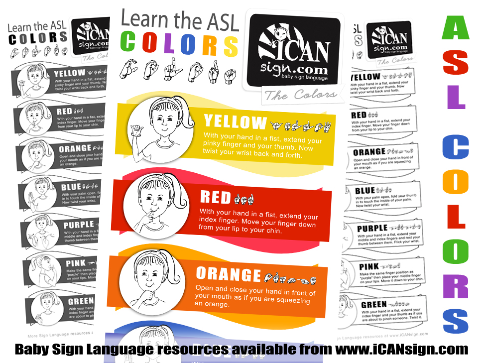 Sign Language Colors Chart